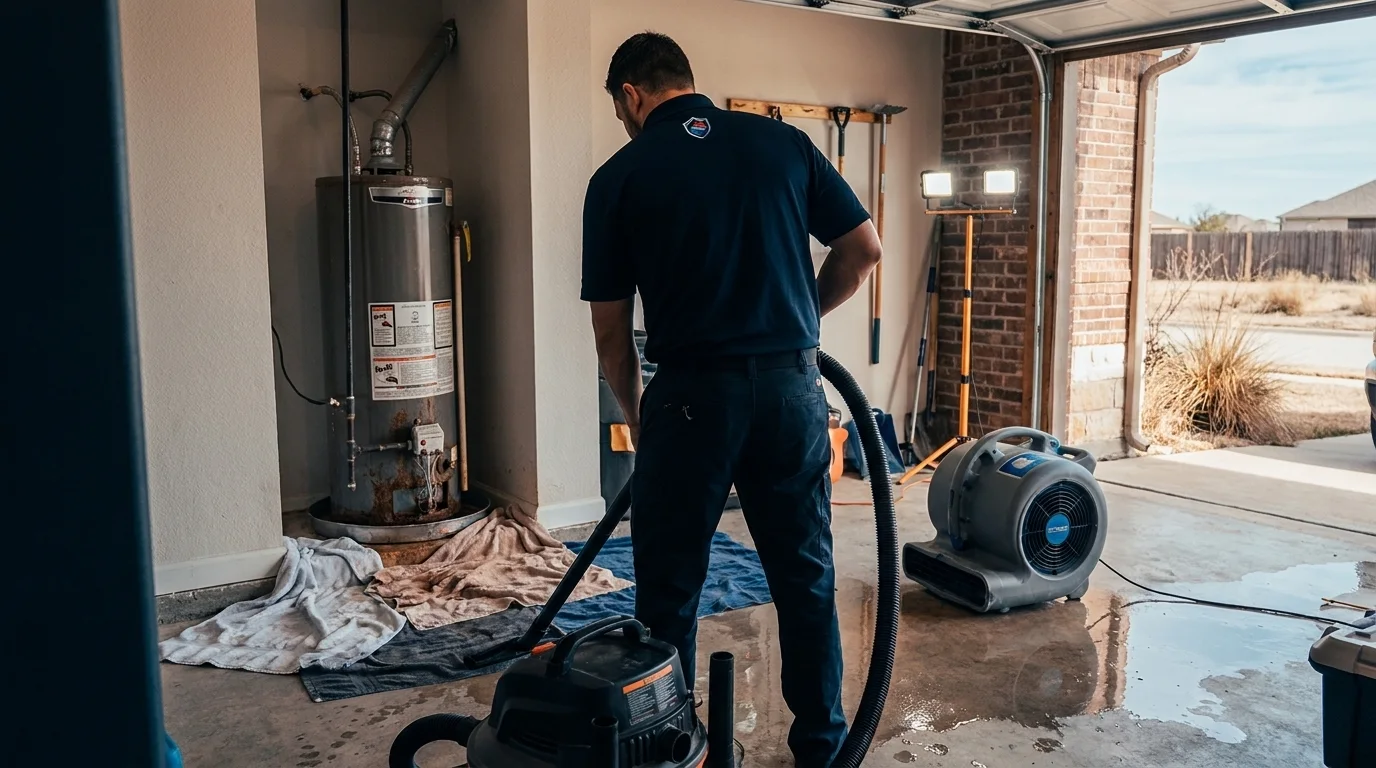 Water Heater Flood Cleanup